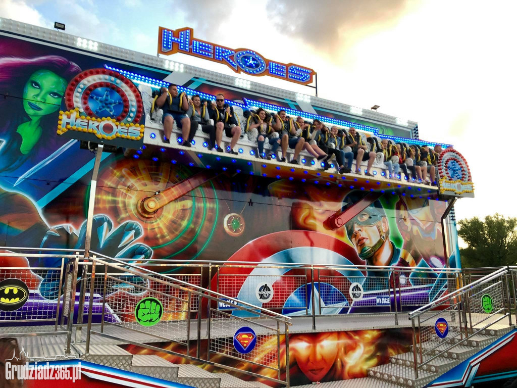 Lunapark Mega z Młynem Widokowym w Grudziądzu