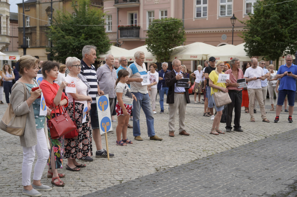 Protest w obronie wolnych mediów