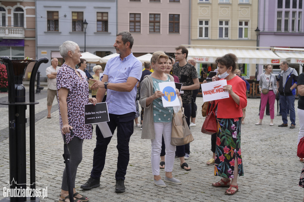 Protest w obronie wolnych mediów