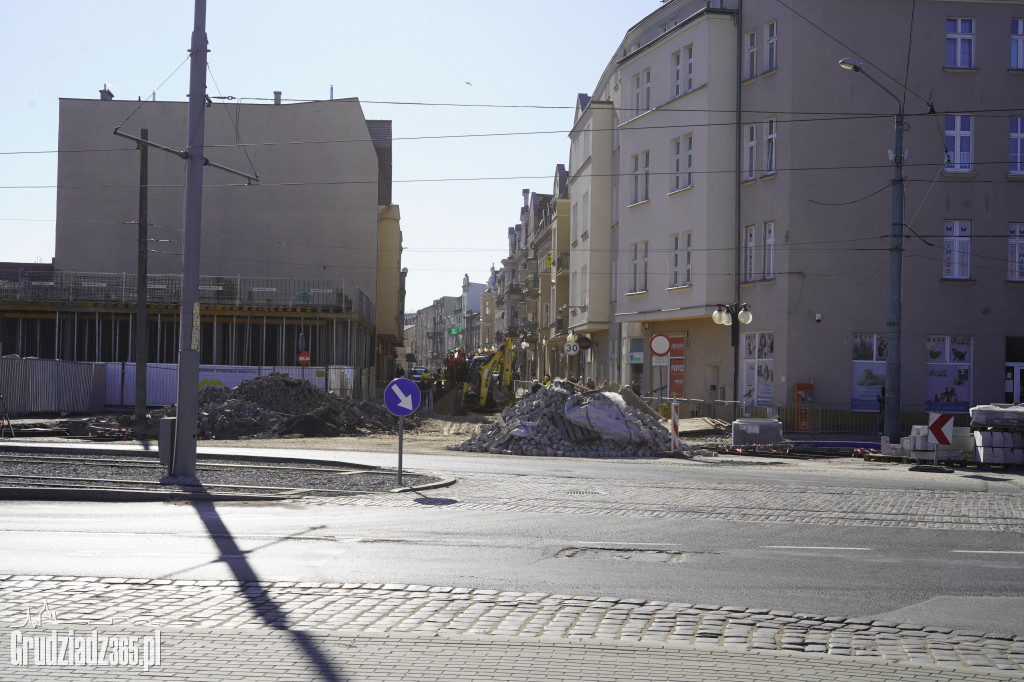 Remont Toruńskiej w Grudziądzu 4 marca 2022
