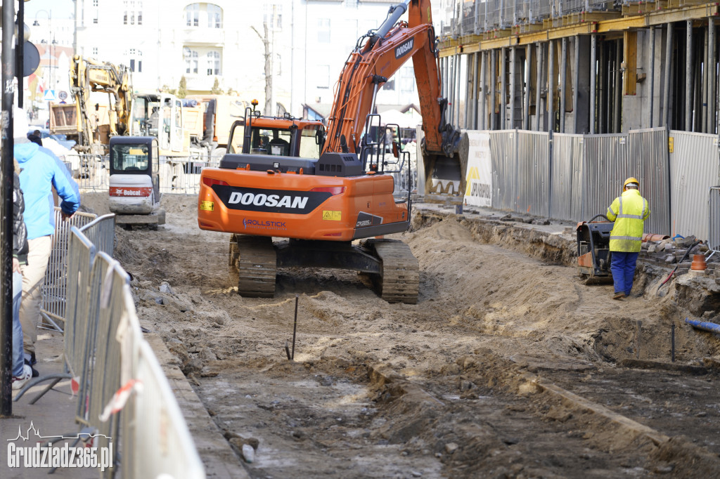 Remont Toruńskiej w Grudziądzu 4 marca 2022