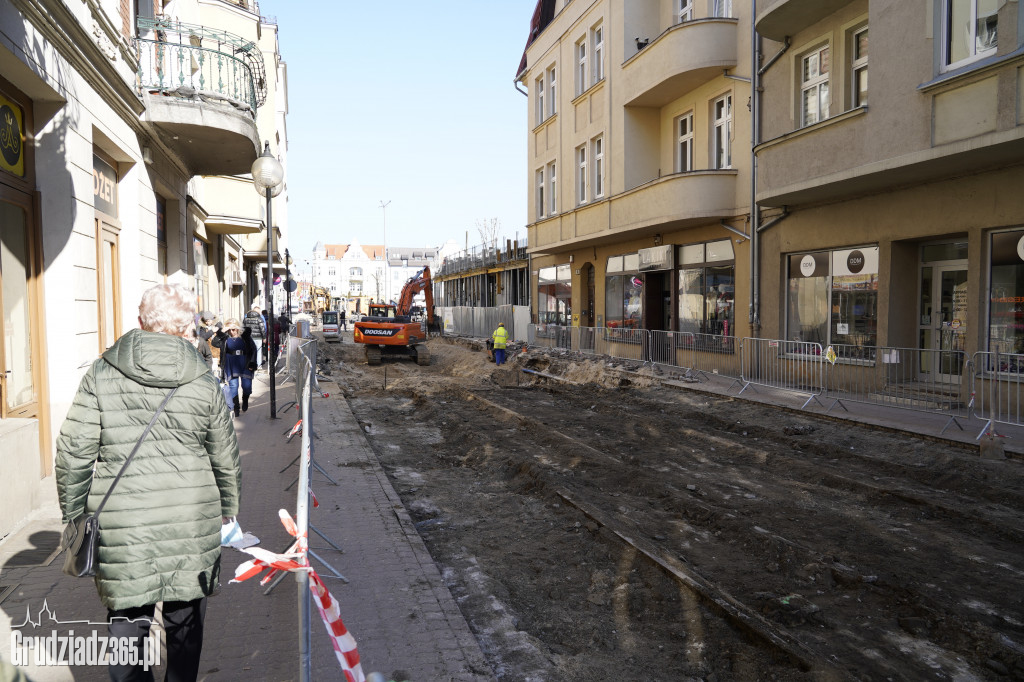 Remont Toruńskiej w Grudziądzu 4 marca 2022