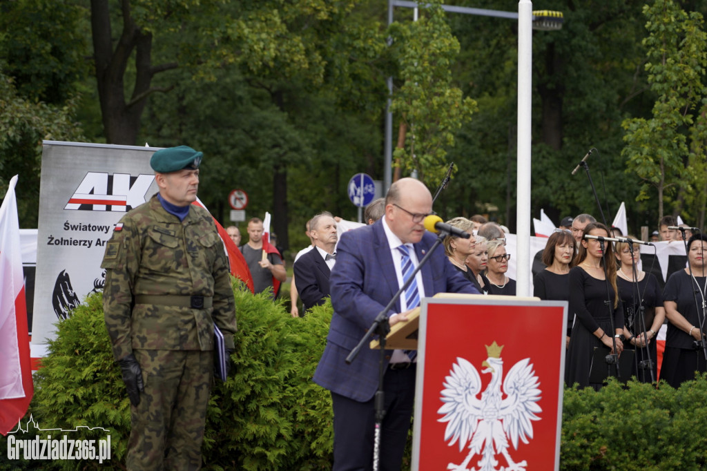 Uroczystości w Grudziądzu z okazji 78. rocznicy wybuchu powstania warszawskiego