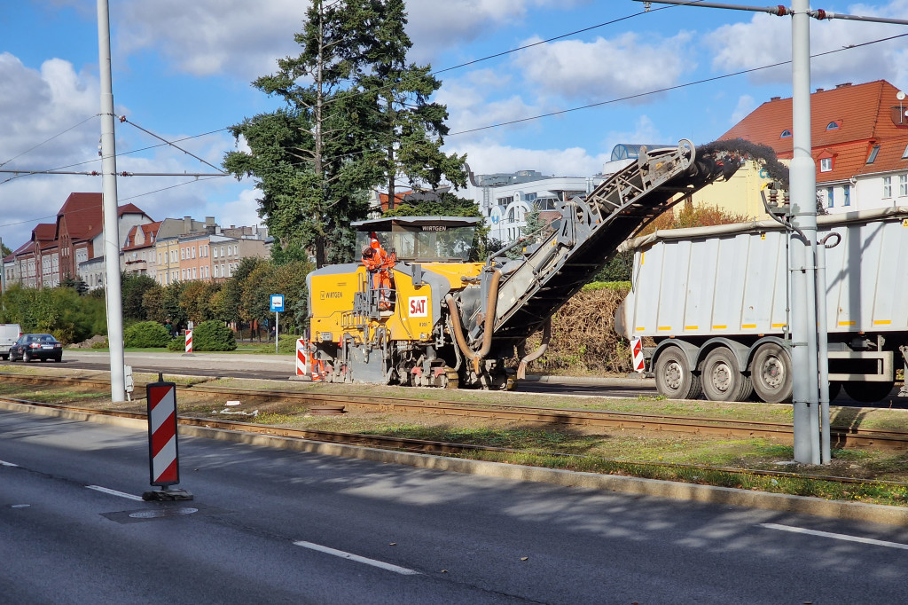 Trwa remont na AL. 23 Stycznia w Grudziądzu