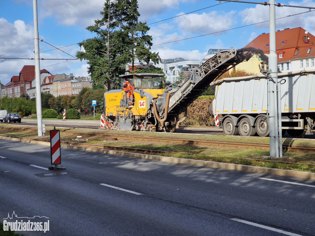 Trwa remont na AL. 23 Stycznia w Grudziądzu