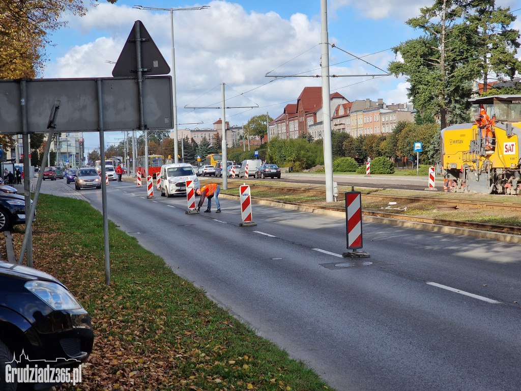 Trwa remont na AL. 23 Stycznia w Grudziądzu