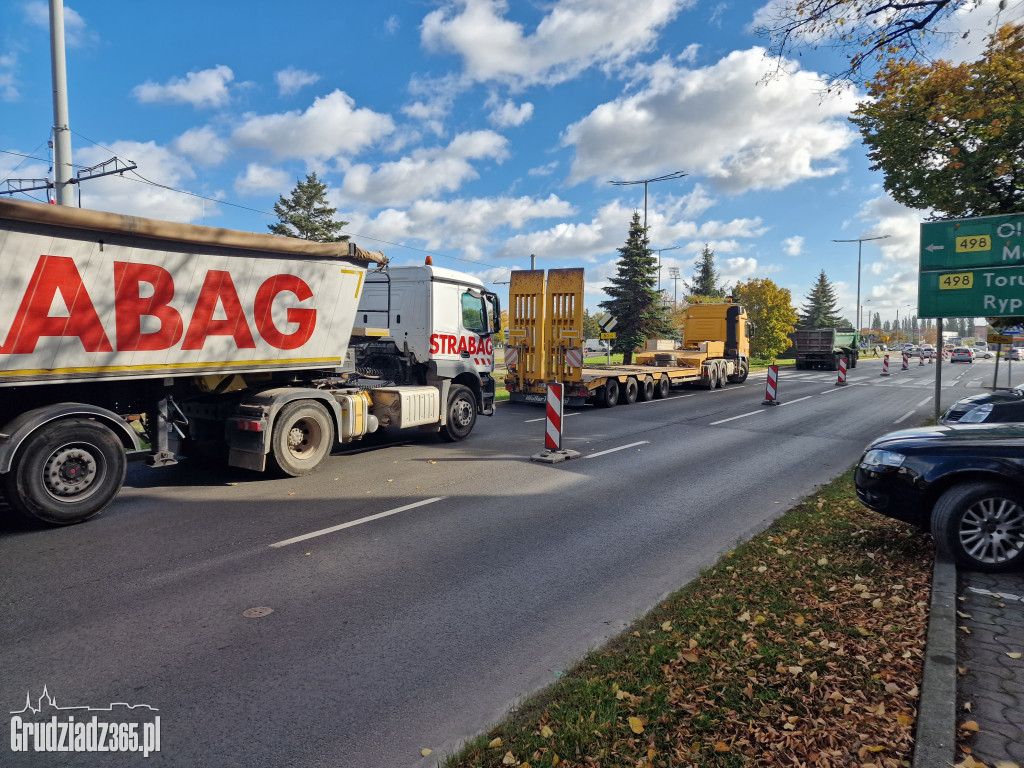 Trwa remont na AL. 23 Stycznia w Grudziądzu