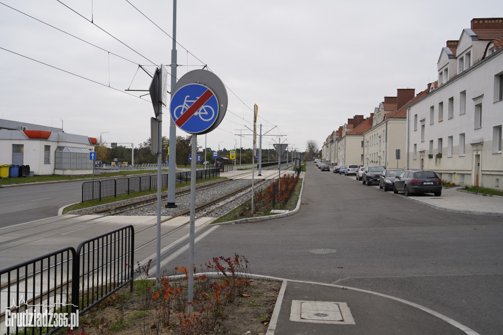 Po remoncie Chełmińskiej w Grudziądzu zniknęło część drogi dla rowerów