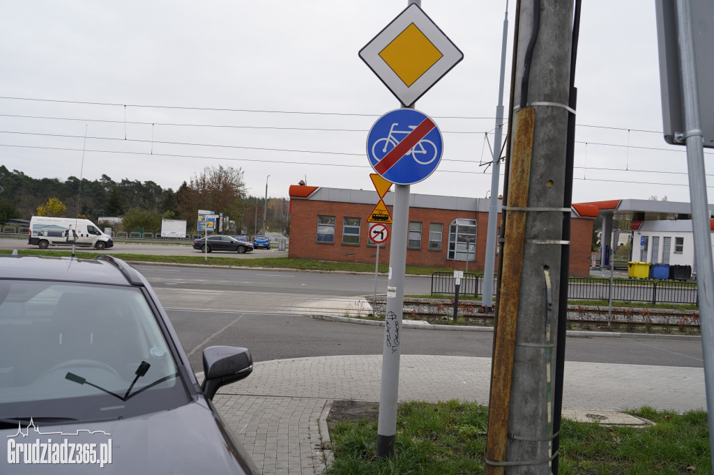 Po remoncie Chełmińskiej w Grudziądzu zniknęło część drogi dla rowerów