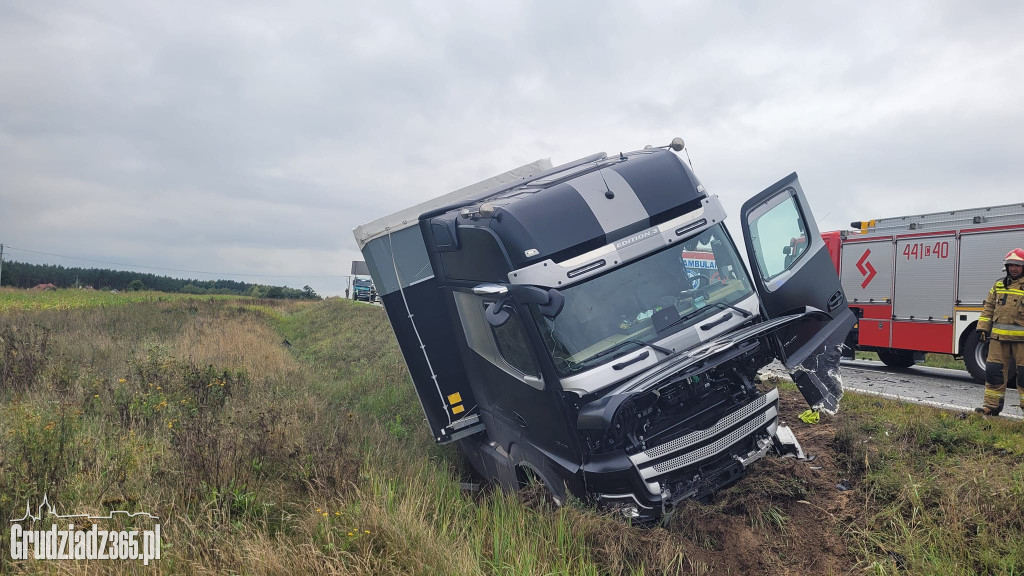 Poważny wypadek przed bramkami na A1 w Grudziądzu