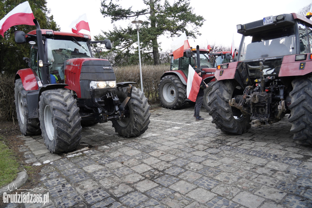 Protest rolników w Grudziądzu, utrudnienia w centrum miasta