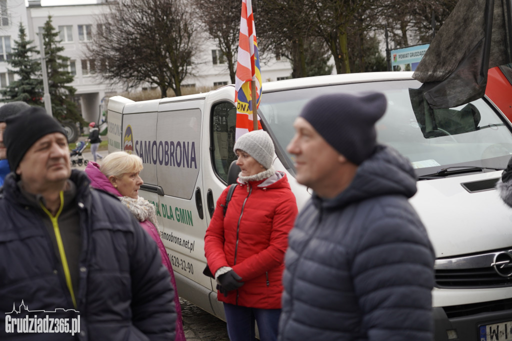 Protest rolników w Grudziądzu, utrudnienia w centrum miasta