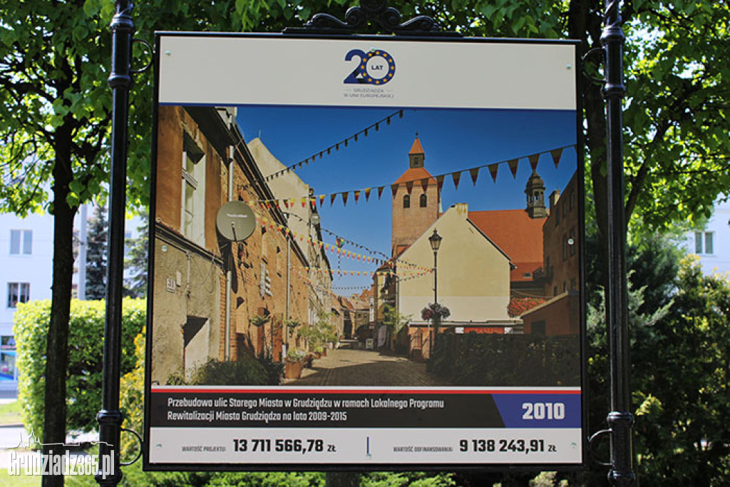 20 lat Grudziądza w Unii Europejskiej - wystawa plenerowa