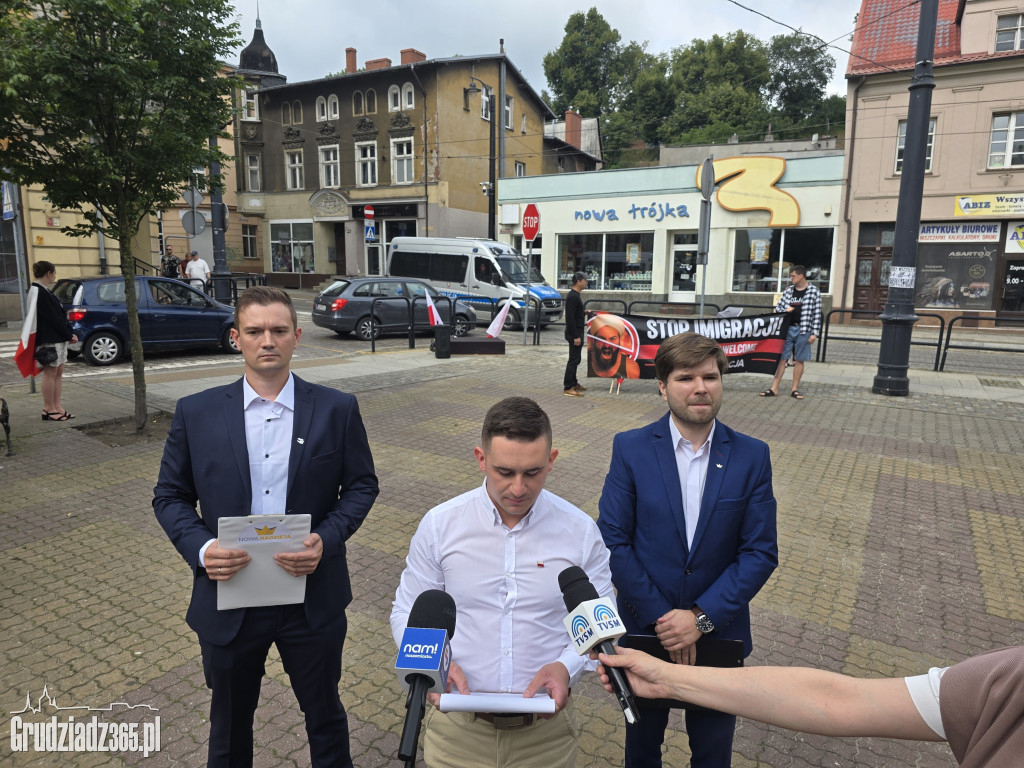 Konfederacja zorganizowała manifestację „Stop Imigracji” w Grudziądzu. „Protest zaniepokojonych obywateli”