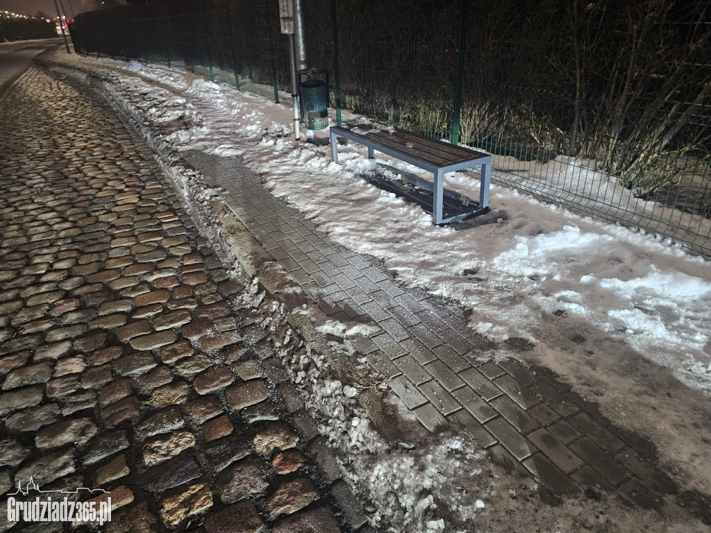 Lodowisko pod nogami grudziądzan. Przystanki i miejskie chodniki to tor przeszkód