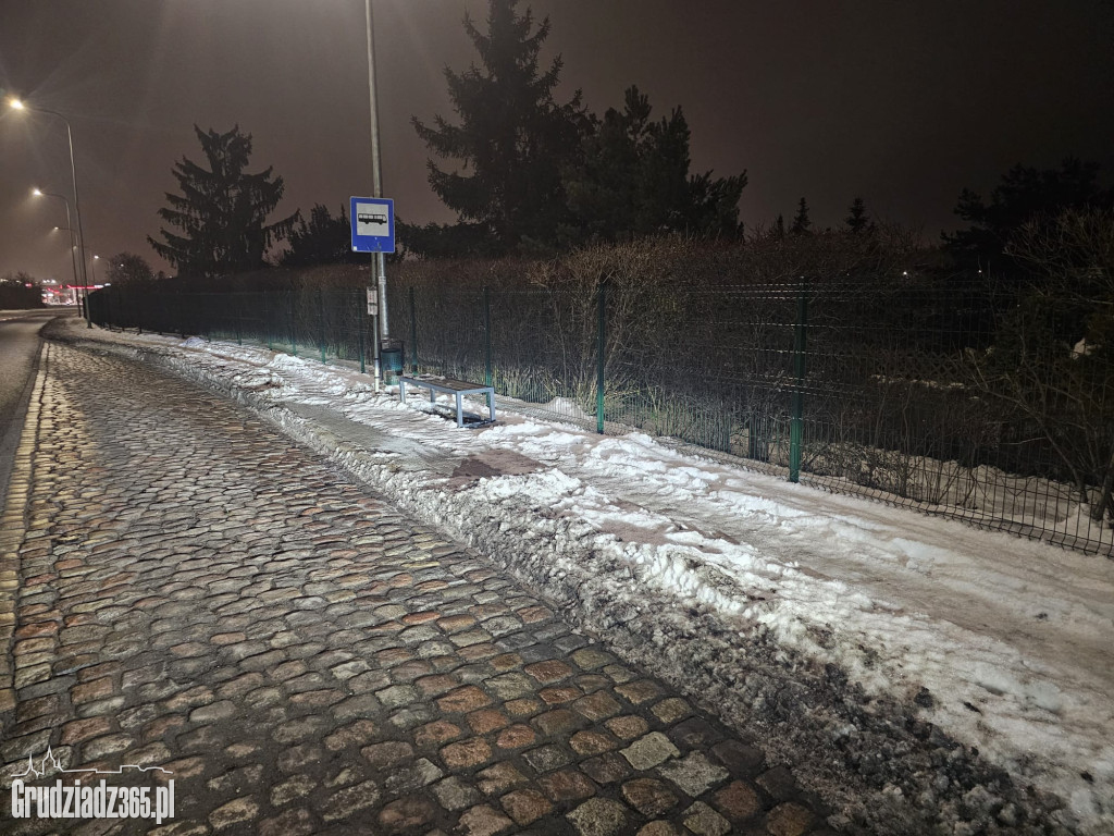 Lodowisko pod nogami grudziądzan. Przystanki i miejskie chodniki to tor przeszkód