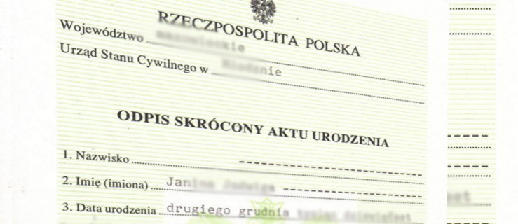 Odpisy aktu urodzenia lub małżeństwa on-line