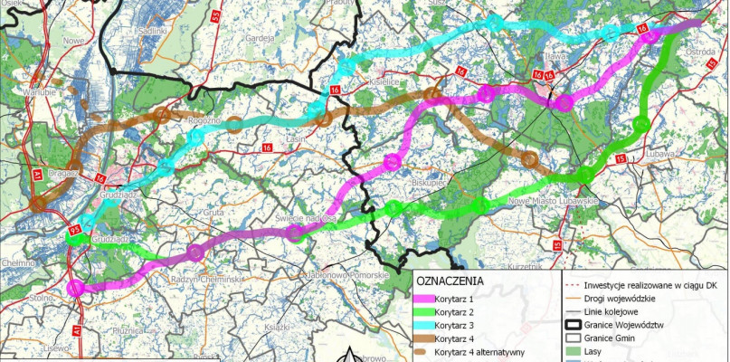 Prezydent Grudziądza: Rekomendujemy wariant północny trasy S5 z nowym mostem przez