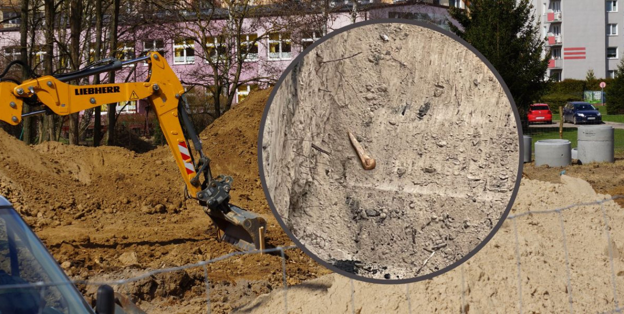 Czy na os. Rządz w Grudziądzu trwa budowa Biedronki? Co wykopano podczas prac?