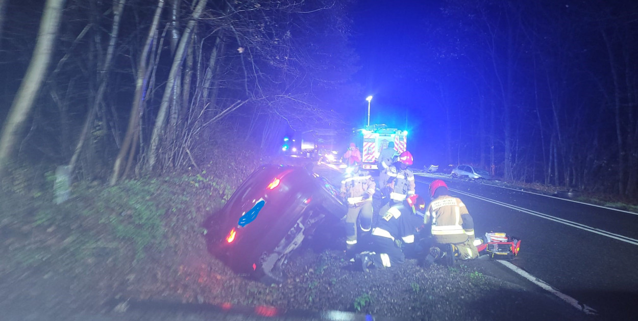 Czołowe zderzenie w Białachowie koło Grudziądza