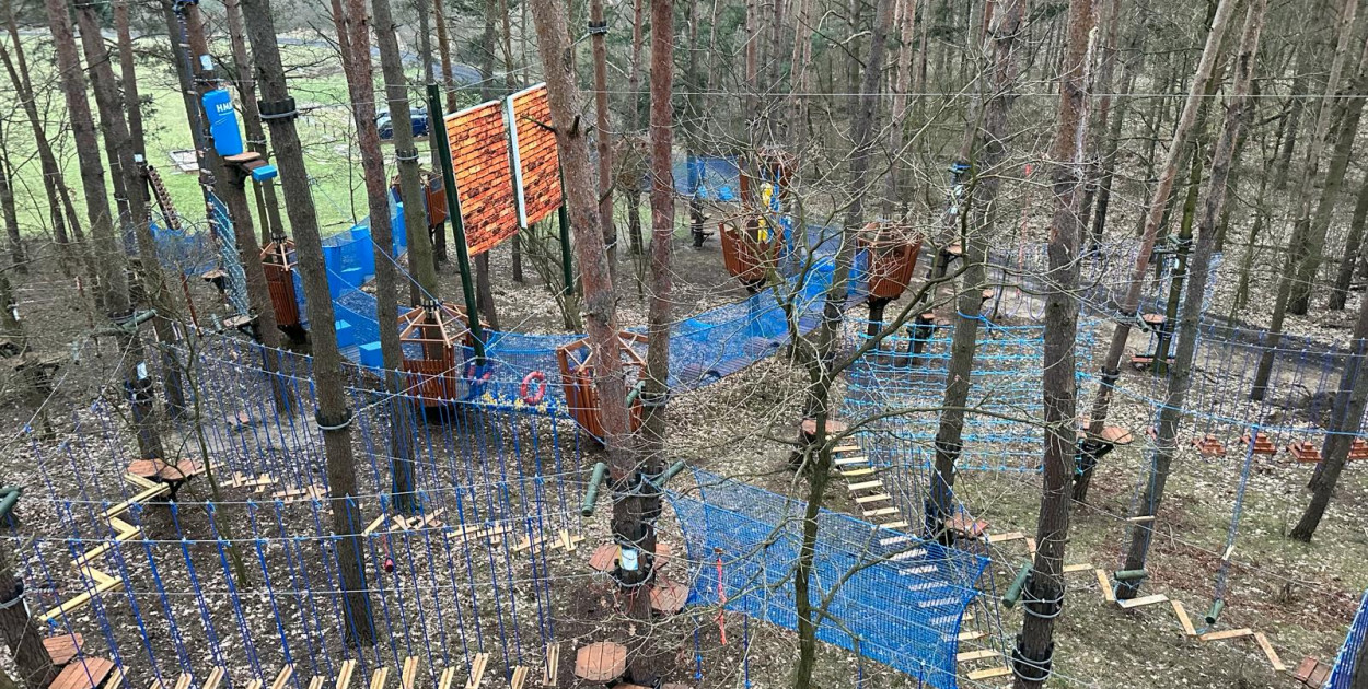 Rozpoczęcie sezonu w parku linowym w Turznicach koło Grudziądza. Mamy wejściówki