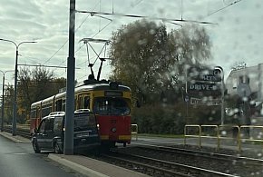 Zderzenie tramwaju z samochodem dostawczym na Chełmińskiej w Grudziądzu-91860