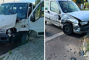 Kolizja w Piaskach koło Grudziądza. Zderzył się samochód osobowy z dostawczym-96635