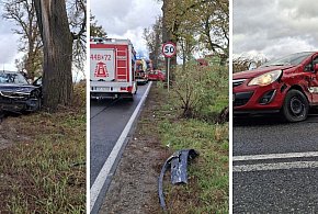 RYWAŁD: Zderzenie dwóch aut na DW543. Ruch odbywa się wahadłowo-98705