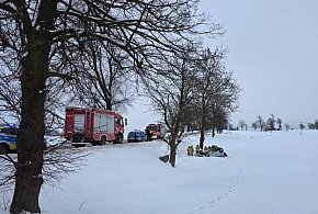 Groźne dachowanie w Rywałdzie. Samochód wypadł z drogi na DW543-99823