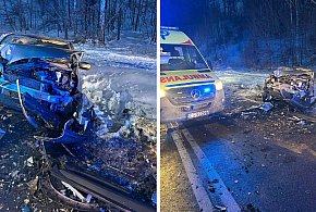 Poważny wypadek w Kłódce. Siedem osób w szpitalu, DK16 całkowicie zablokowana