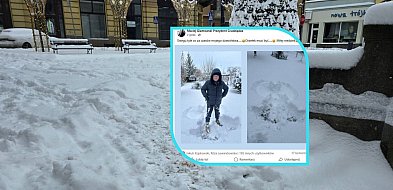 Grudziądz pod śniegiem: Mieszkańcy walczą z zaspami, prezydent robi „orzełka”. W s-99808