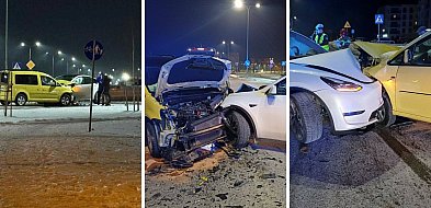 Kolizja na ul. Konstytucji 3 Maja. Dwa auta rozbite, interweniowała straż pożarna-99922