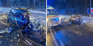 Poważny wypadek w Kłódce. Siedem osób w szpitalu, DK16 całkowicie zablokowana