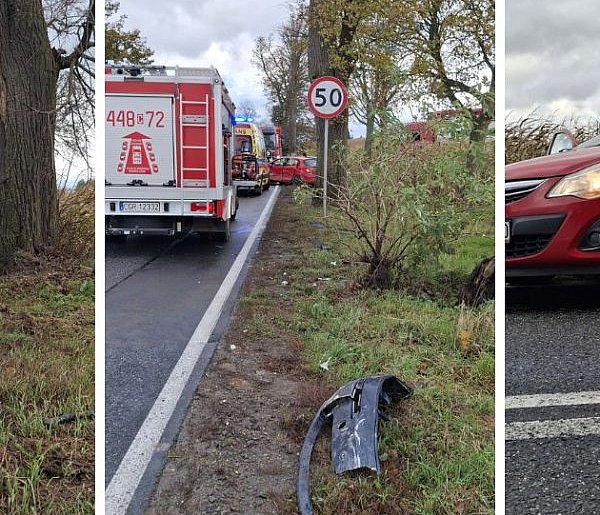 RYWAŁD: Zderzenie dwóch aut na DW543. Ruch odbywa się wahadłowo-98705
