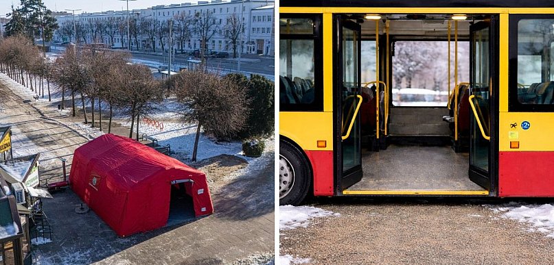Grudziądz walczy z mrozem: Namiot grzewczy i zmiany w komunikacji miejskiej