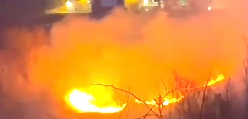 Pożar traw na Kalinkowej. Strażacy: kary są surowe, a zagrożenie ogromne