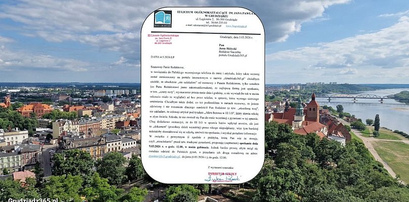 Dyrektor III LO odpowiada po publikacji. „Nie uciekałem od rozmowy”.