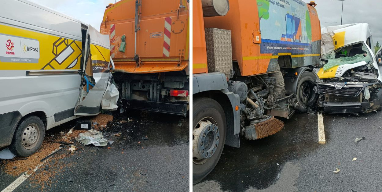 Poważny wypadek na średnicówce w Grudziądzu. Trwa akcja służb