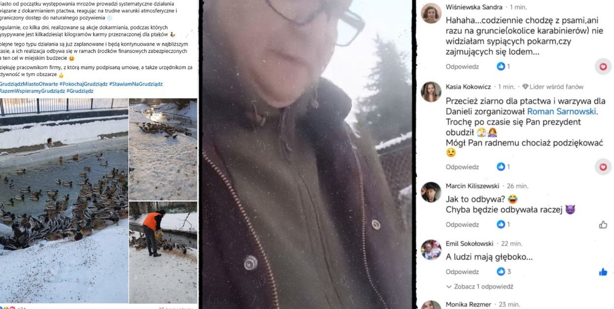 Wojna o kaczki i cenzura na profilu prezydenta? Gorąco w grudziądzkiej sieci