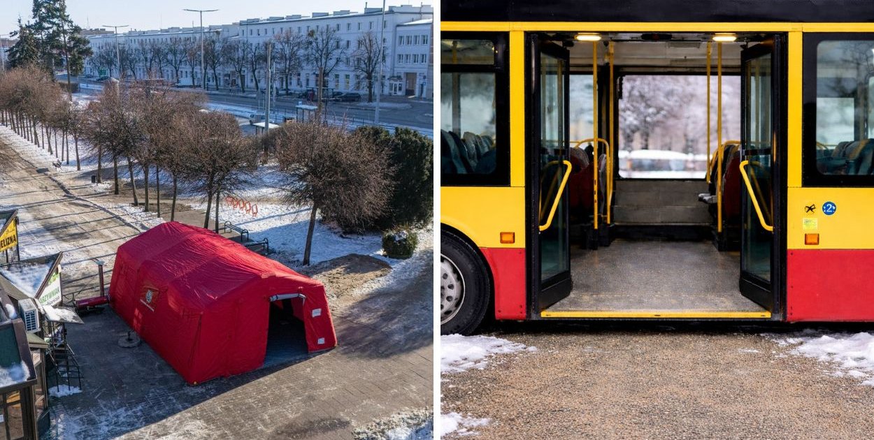 Grudziądz walczy z mrozem: Namiot grzewczy i zmiany w komunikacji miejskiej