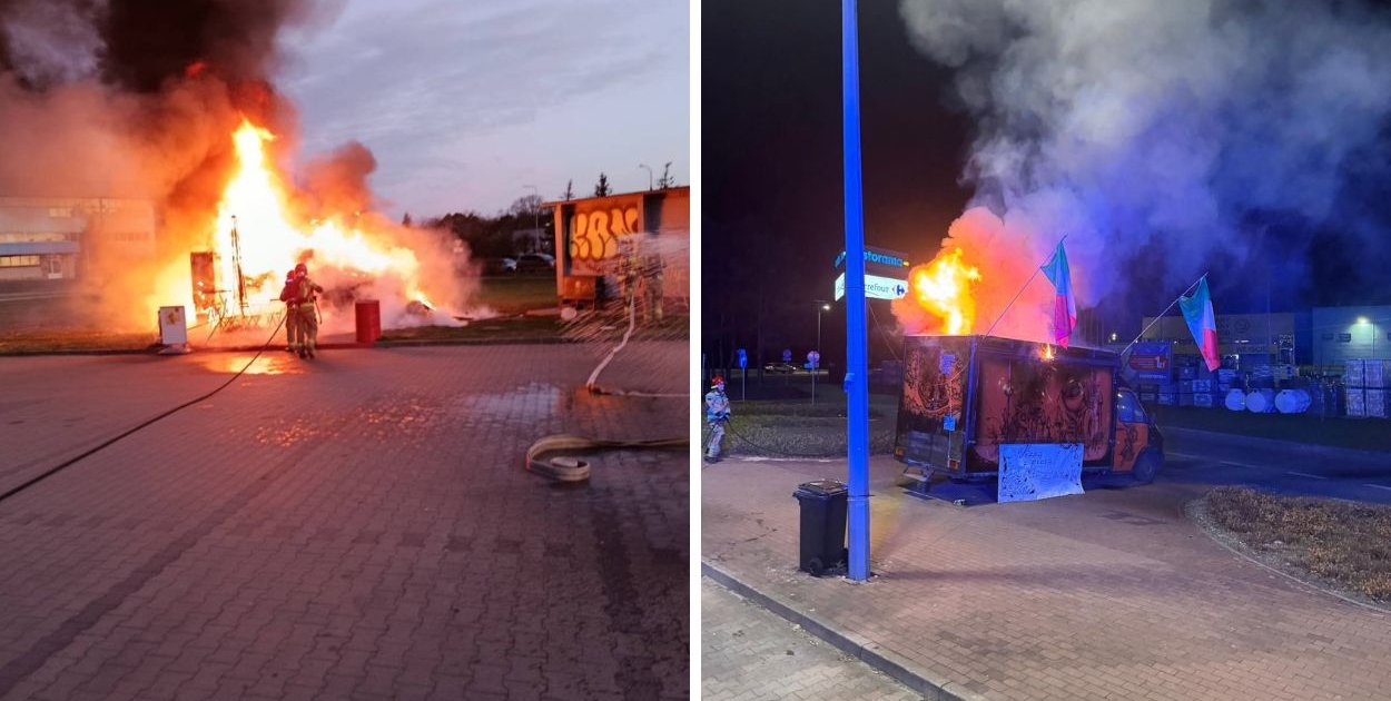 Płoną food trucki w Grudziądzu! To już drugi pożar w ciągu trzech dni